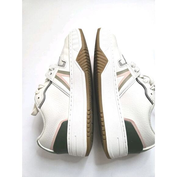 Lacoste L001 0321 Women's White Leather Athletic Runners Sneakers Size 5.5 EU 36 - Picture 10 of 13